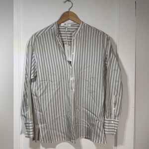 NWT FRAME THE STRIPED POCKET SHIRT